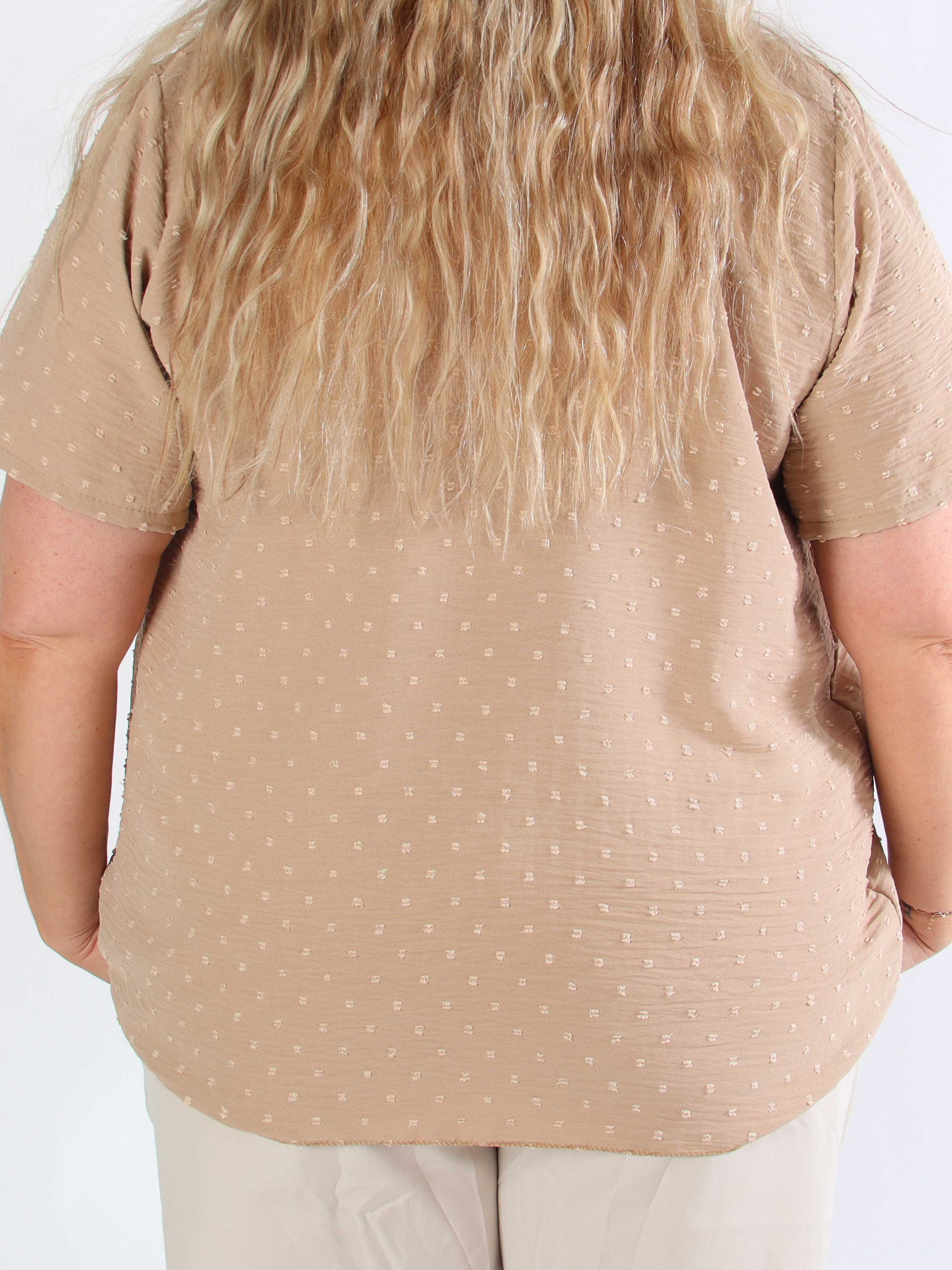 Bloom - Sød plus size tunika med flæsekant og sløjfe